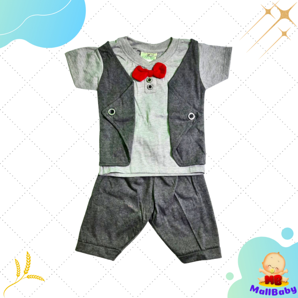 Baju Bayi Laki Laki Setelan Dasi Tuxedo Anak Cowok Keren Ozuka