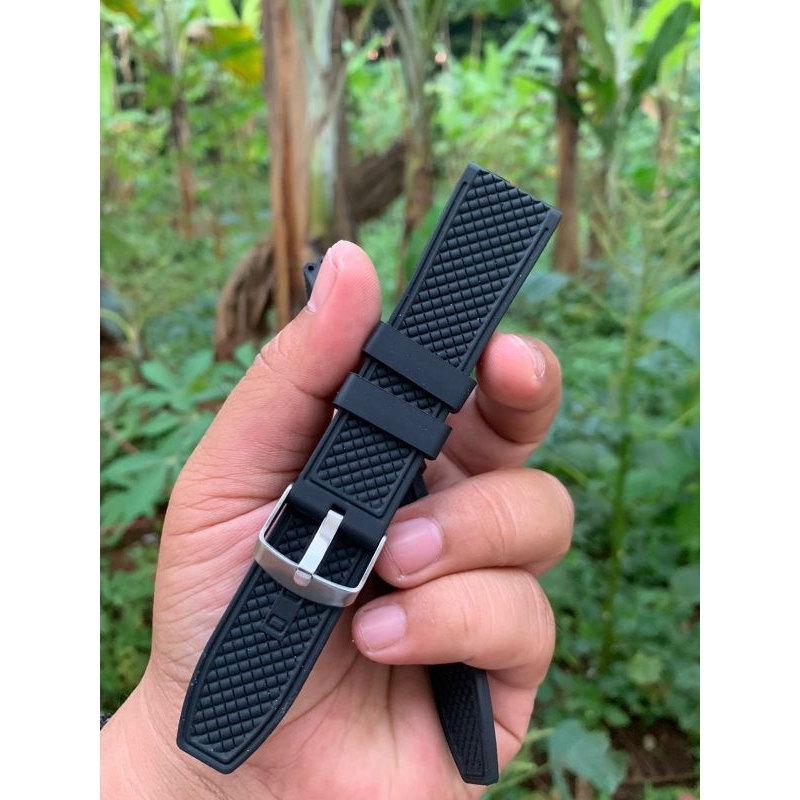 Strap tali jam tangan karet rubber new model Size 22mm