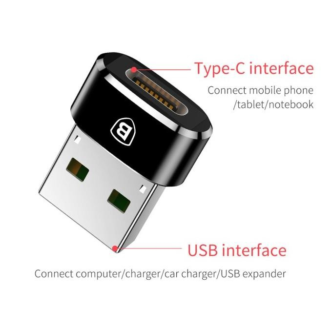 Baseus OTG Converter Adapter Type-C Female to USB-A Male 5A CAAOTG-01