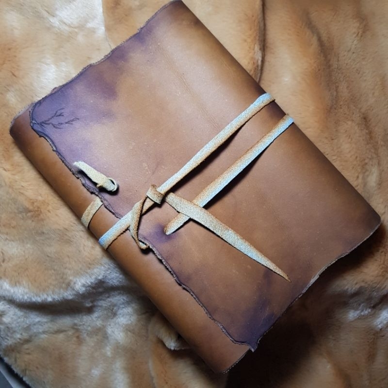 book cover buku binder A5 loose leaf 20 lubang vintage kulit sapi asli keren