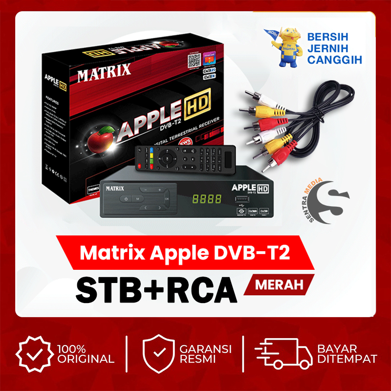 Set Top Box TV Digital MATRIX MERAH Receiver TV Digital DVB T2 GARANSI RESMI !!