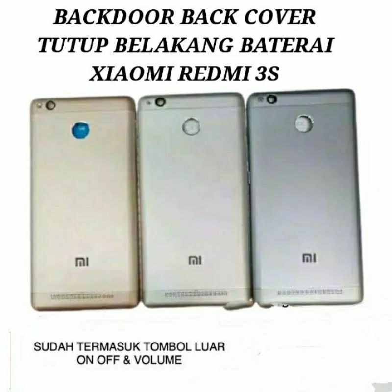 BACKDOOR TUTUP BATERAI XIAOMI REDMI 3S / 3 PRO ORIGINAL