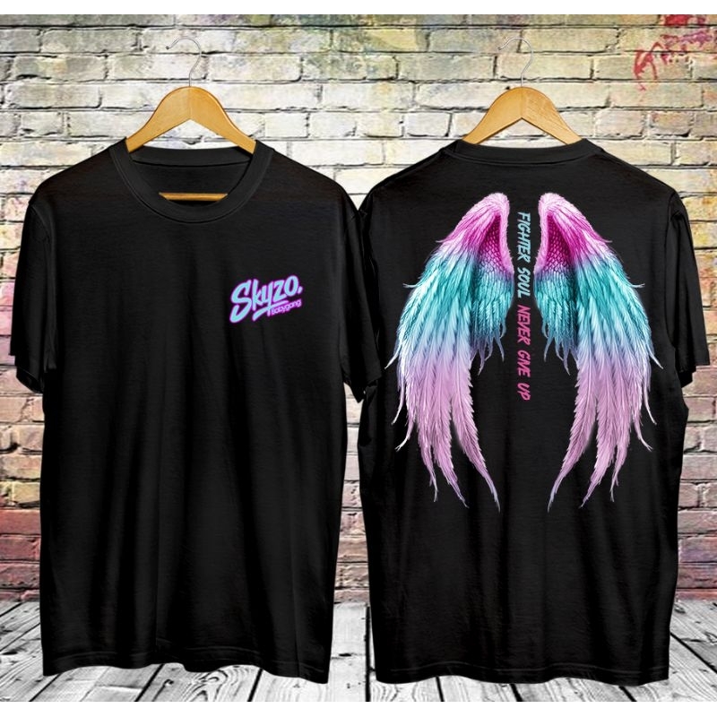 KAOS DISTRO OBLONG SANTAI CEWE COWOK TERBARU TERMURAH KUALITAS OKE MOTIF SKYZO BABY GANG WINGS SAYAP