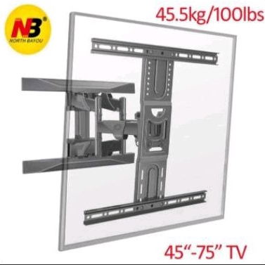 BRACKET TV NORTH BAYOU NB P6 NBP6 P6 FULL MOTION 40"75" ORIGINAL NORTH BAYOU
