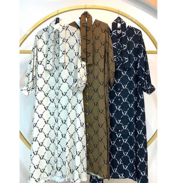 MONOGRAM MAXI DRESS VZ BY VIVI ZUBEDI