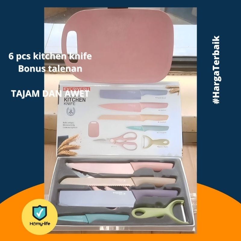 PISAU SET KITCHEN KNIFE BAJA EVCRIVERH ORIGINAL