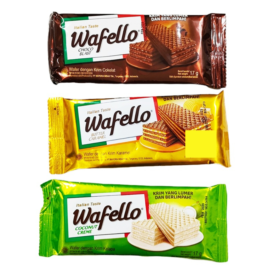 

Roma Wafello Vanilla Choco Blast Butter Caramel Coconut Wafer 117G