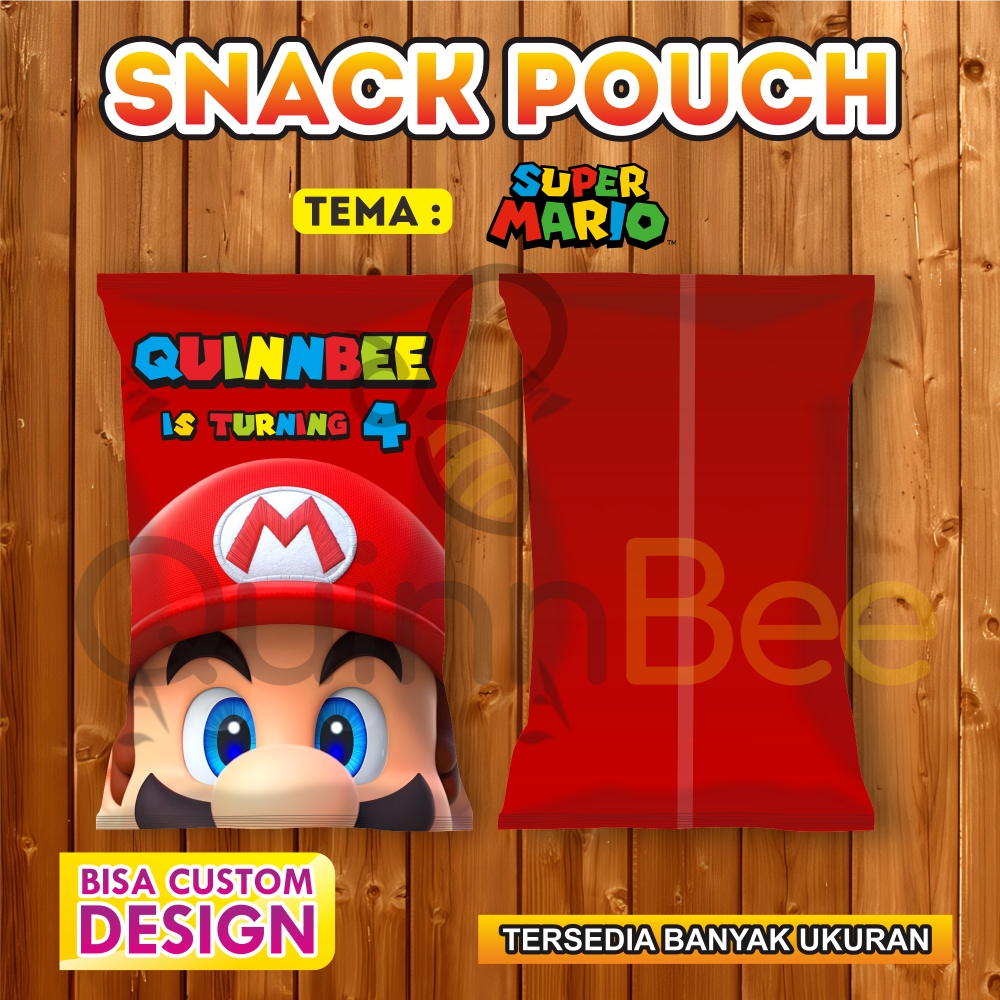 

Snack Pouch Jumbo|Pouch Ultah|Kemasan Snack Ulang Tahun|Birthday Snack Pouch (Gratis Design) - SUPER MARIO BROS