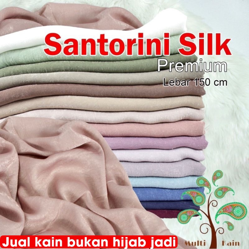 multi kain santorini premium satin silk silky eceran per 0,5 meter