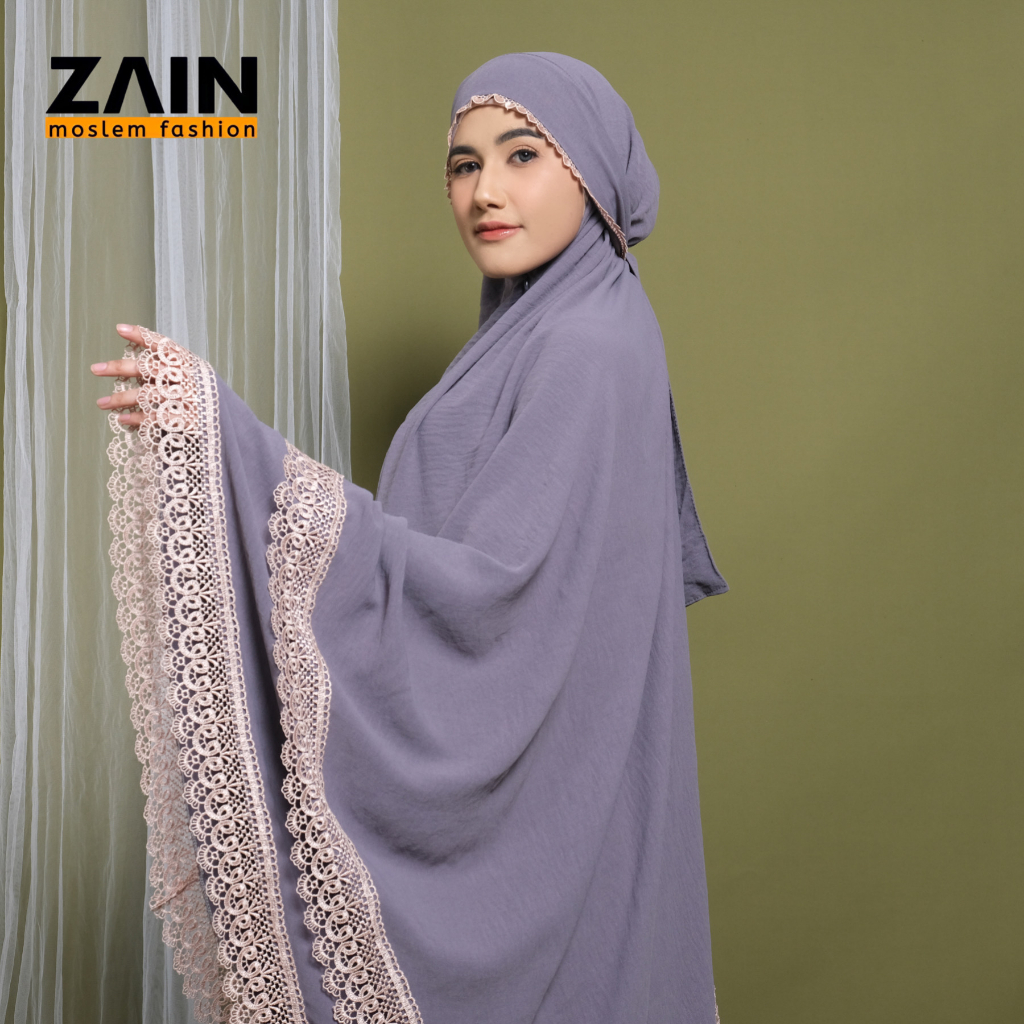 ZAIN - Mukena Dewasa Anggun 3in1 Crinkle Premium Mewah Jumbo Travel