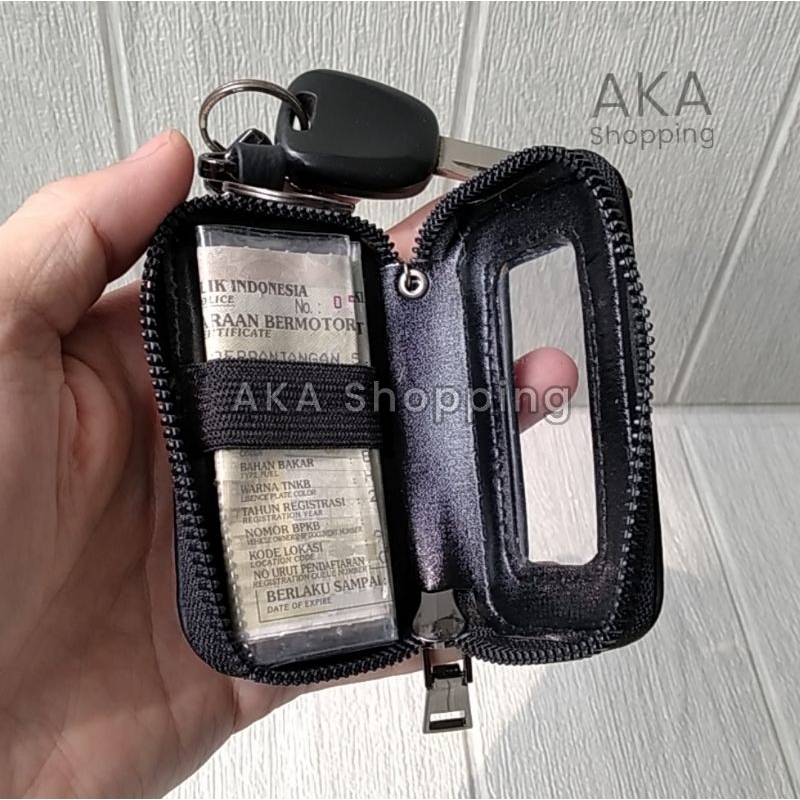 [GK MERK02] Dompet STNK Gantungan  Kunci Mobil | Bahan Kulit Sapi