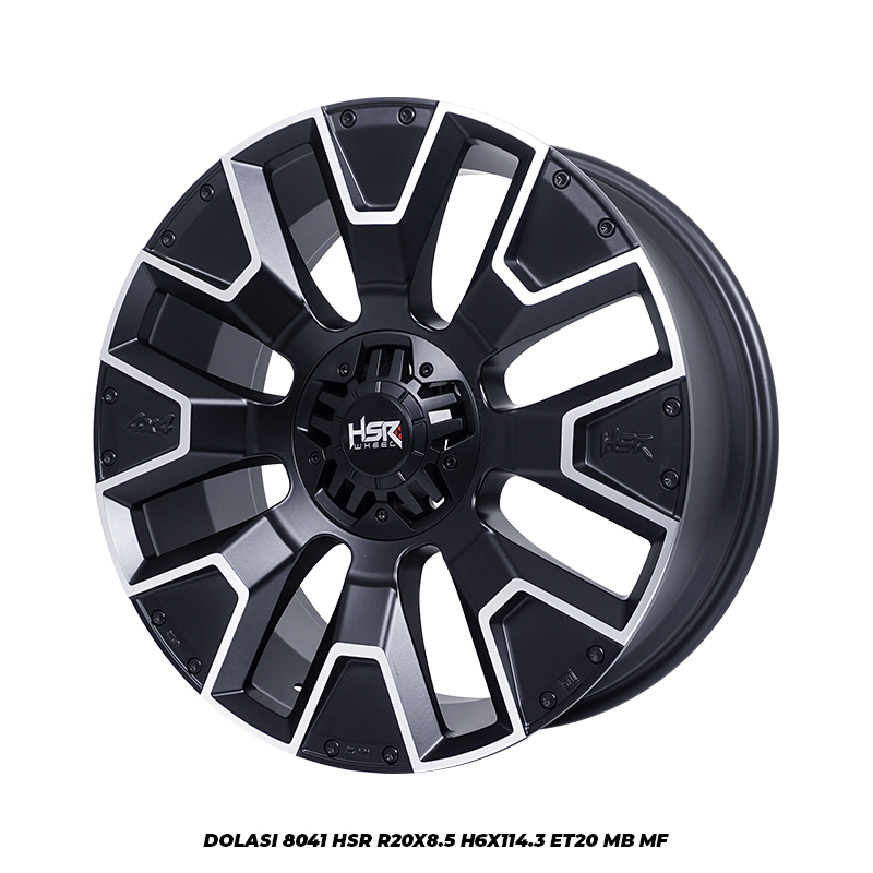 Velg Mobil Ring 20 HSR DOLASI 8041 Velg R20 Original Navara PCD 6X114,3 Black Machine