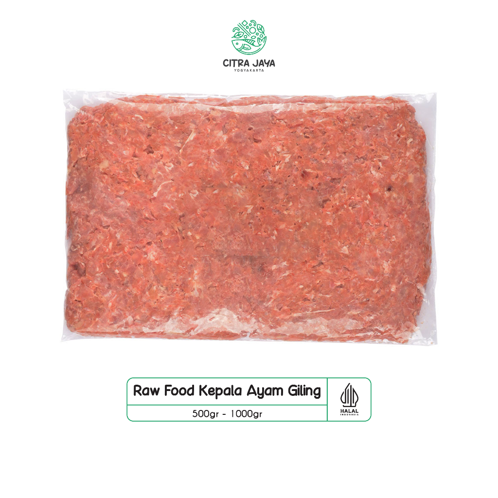 

Raw Food Kepala Ayam Giling Halus 1000g - Citra Jaya Yogyakarta