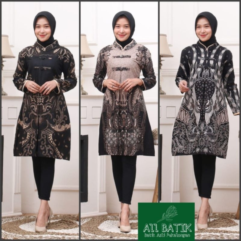 Tunik Batik Wanita Modern Dress Batik wanita Jumbo