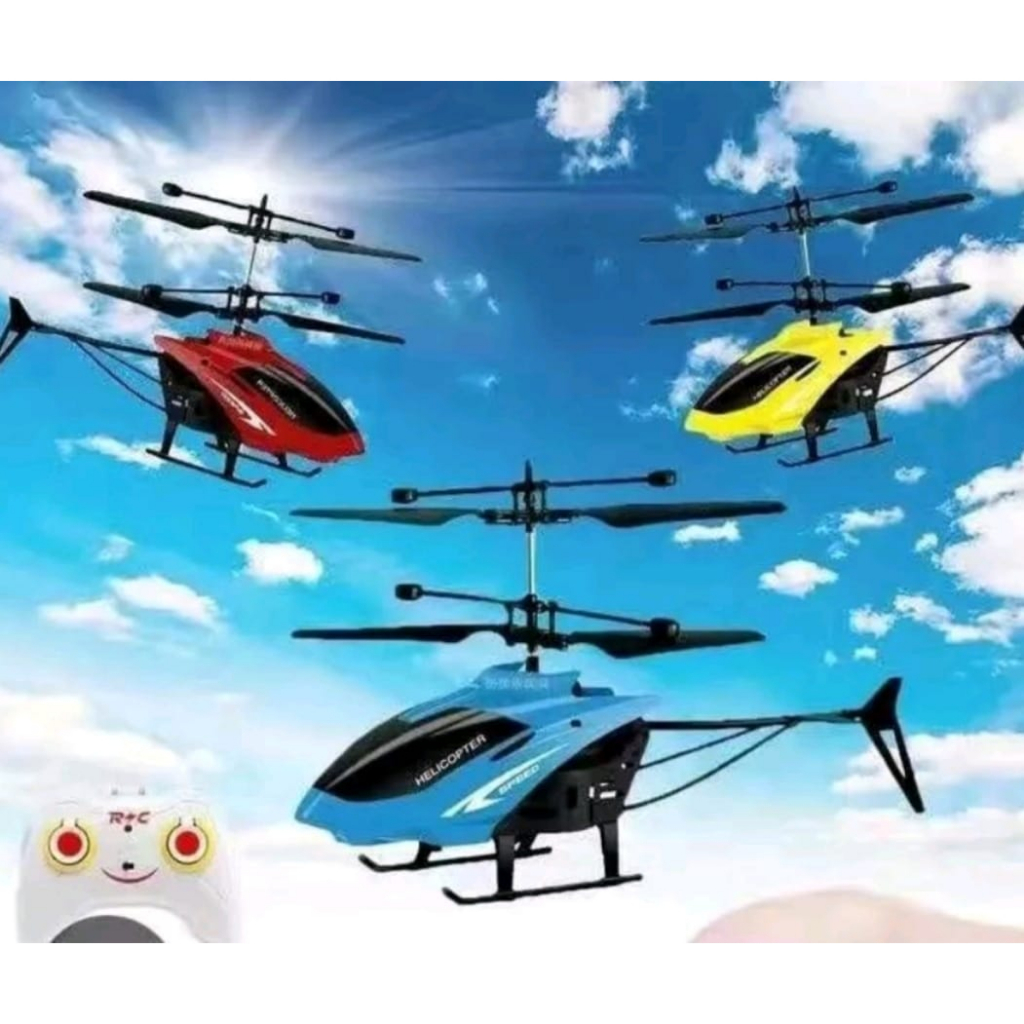 Helikopter RC Mainan Anak Helikopter Remote Control Pesawat Terbang LED Jarak Jauh Smart Chargeable Dengan Sensor Tangan Anti Banting