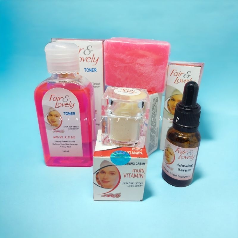 Cream Fair Lovely 5in1 Siang Malam Whitening Paket Crem