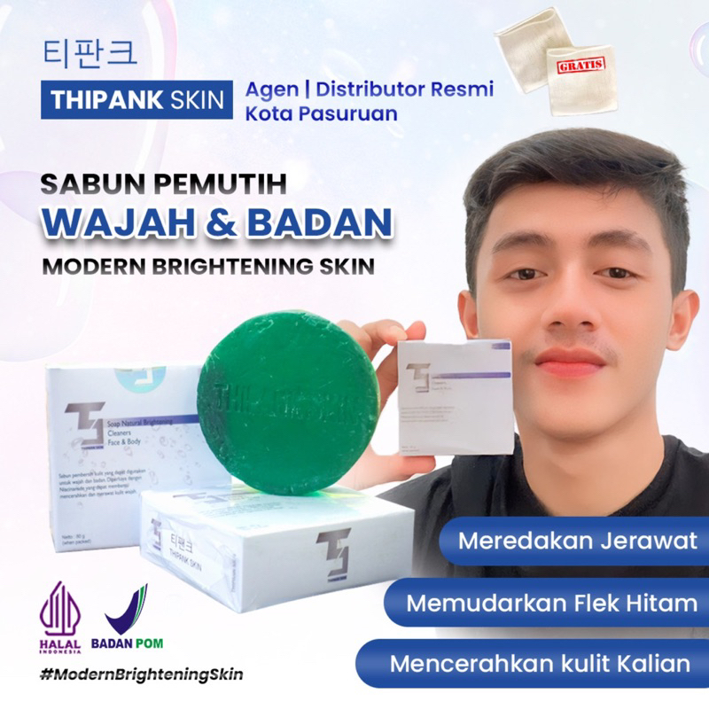 Thipank Skin Face And Body Soap Pemutih Kulit ( GRATIS JARING SABUN )