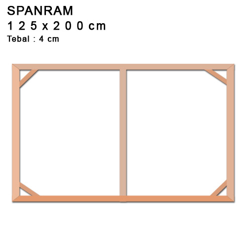 Spanram 125x200 cm Span Ram Kayu Frame 200x125 cm