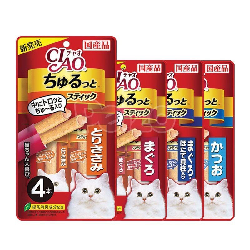 Ciao Churutto Stick isi 4pcs Cemilan Kucing import