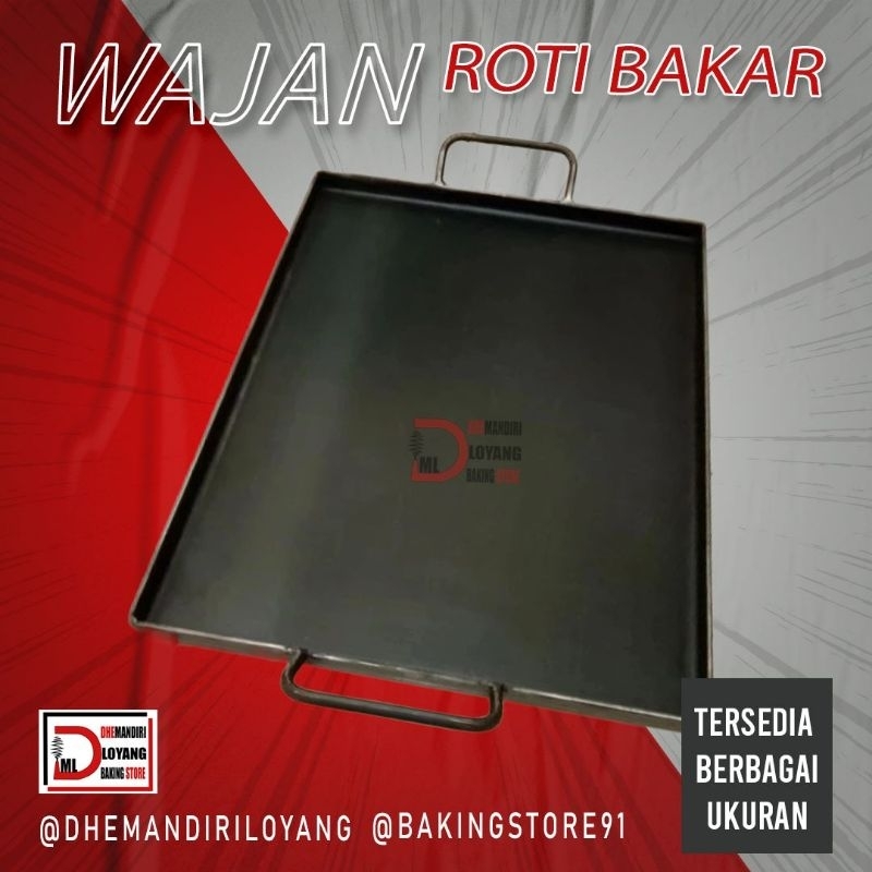 wajan roti bakar/ wajan multifungsi/ wajan plat hitam /wajan kebab/wajan burger