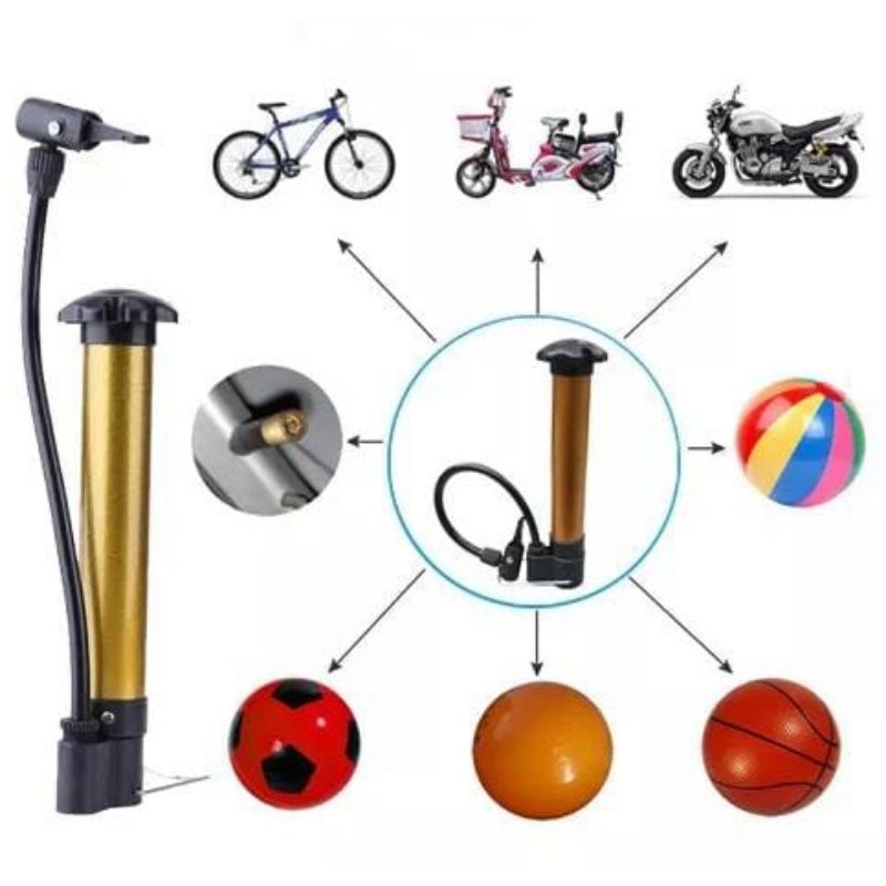 POMPA ANGIN BAN SEPEDA PORTABE MINI / AIR PUMP BOLA BALON KASUR PELAMPUNG RENANG