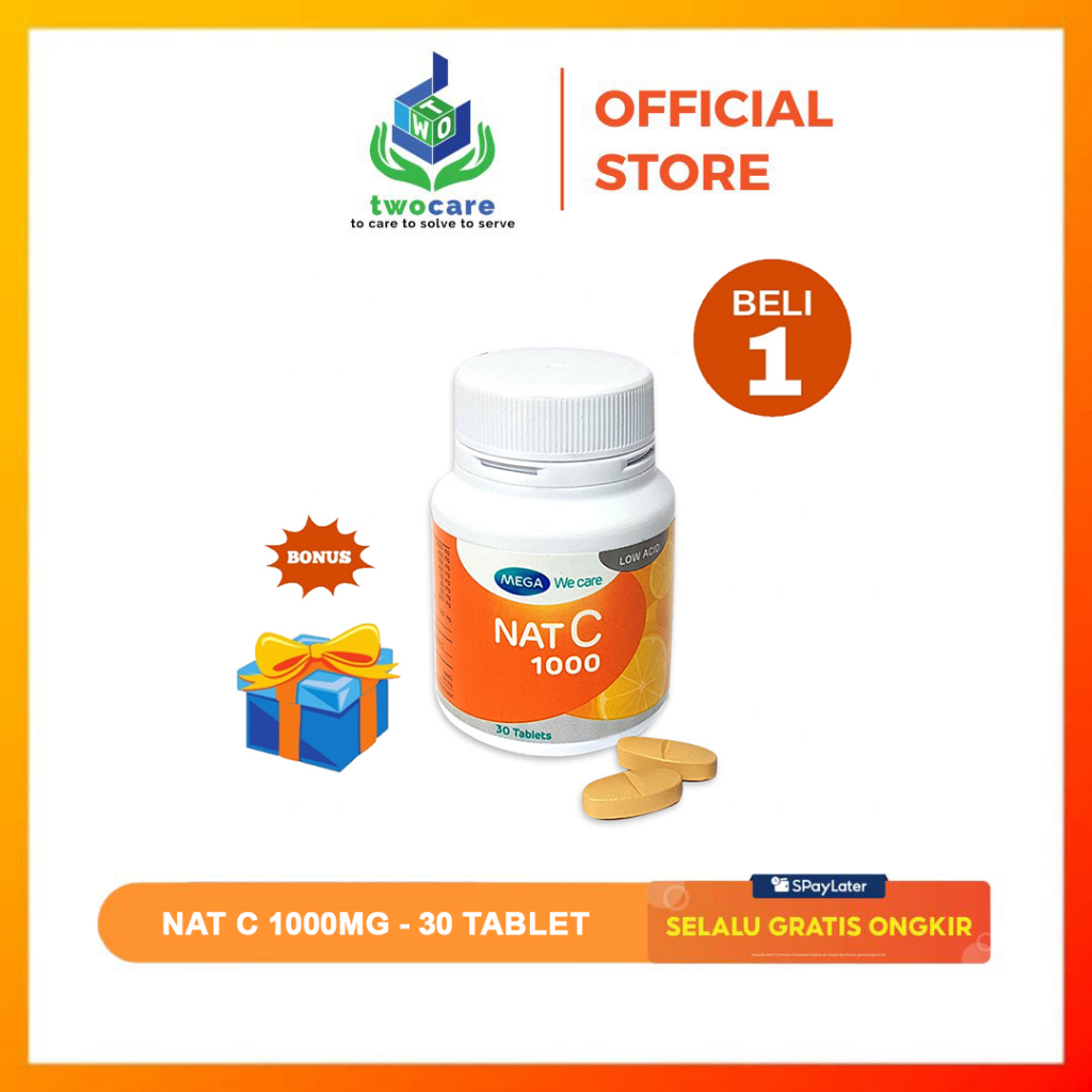 Mega We Care NAT C 1000 Mg 30 Tablet Vitamin C Daya Tahan Tubuh
