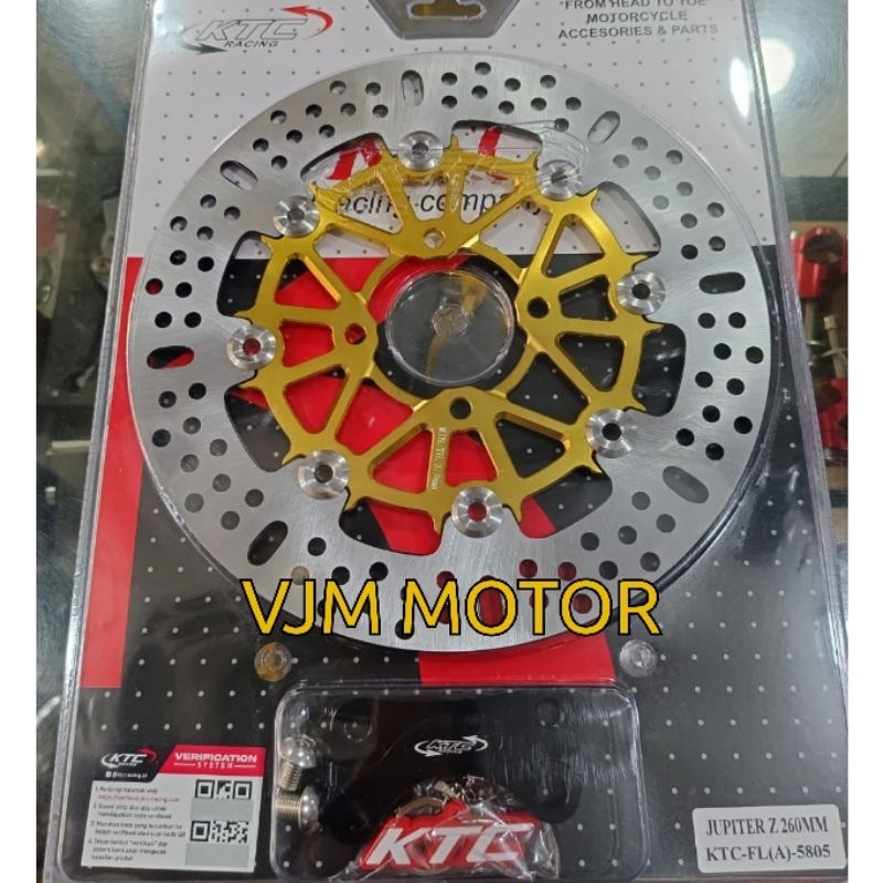 Disc brake KTC Jupiter / Piringan cakram depan Jupiter Z1 MX l VEGA NEW Lebar 260 mm FLOTING Full CNC Original