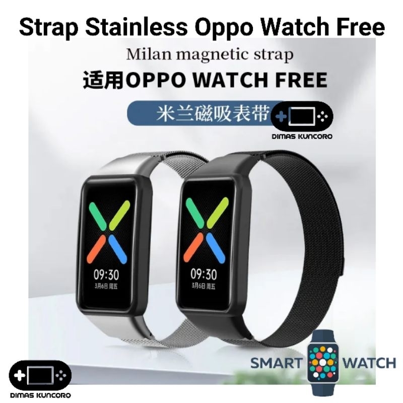 Strap Stainless Oppo Watch Free tali jam tangan steel smart watch
