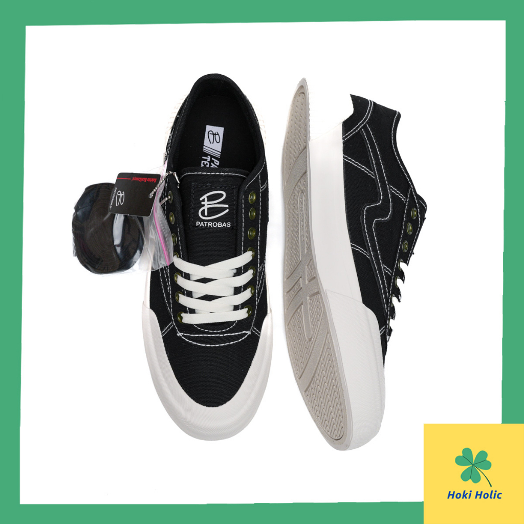 Sepatu Patrobas Equip Low Black White | Sneakers Casual Pria Wanita Patrobas Original