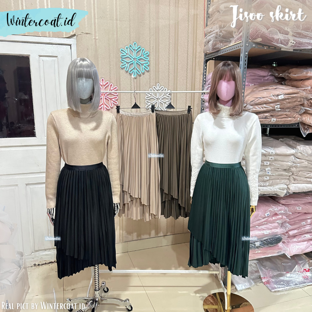 Maxi skirt woman rok wanita spring Jisoo autumn plisket import panjang korean bkk style