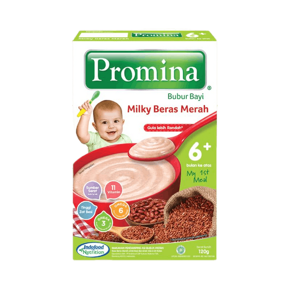 PROMINA BUBUR BERAS MERAH BAYI 120 G 6+ BULAN MAKANAN BAYI BABY FOOD