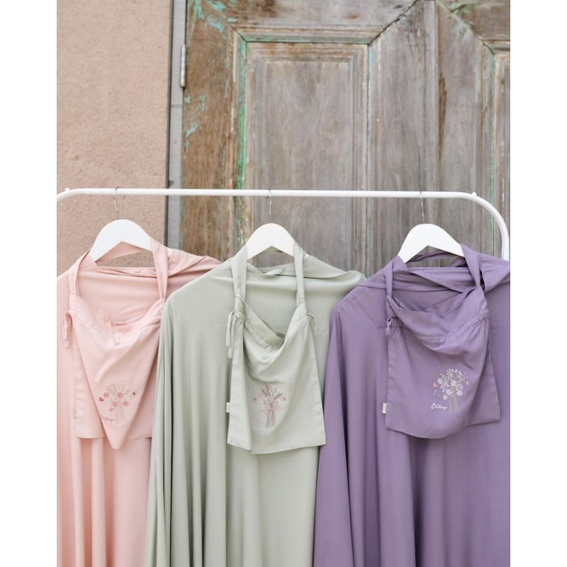 Ditsy Prayer Set Lana Series | Little Clarygreen | Mukena Viscose Ditsy Official