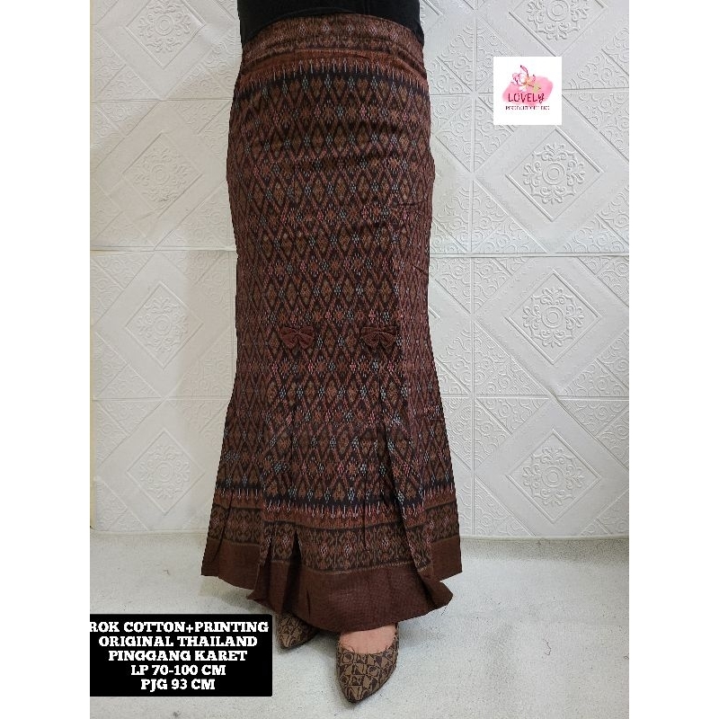 ROK ETNIK BANGKOK PINGGANG NGARET CAKEP BGT