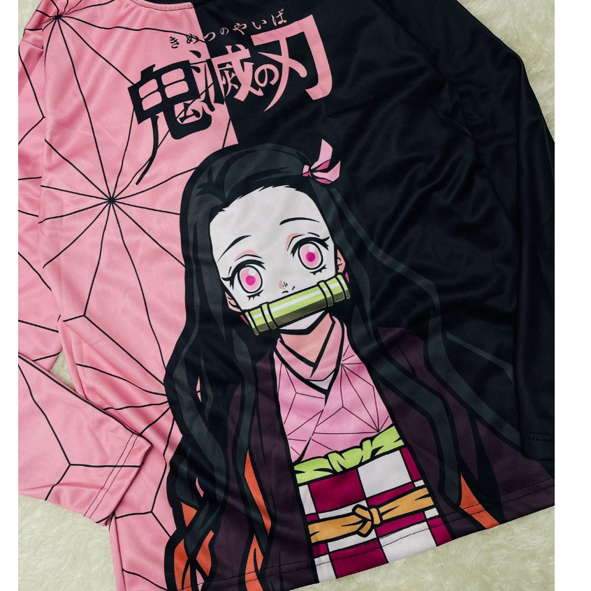 Longsleeve Nezuko Two Tone Fullprint Anime Manga Premium Unisex
