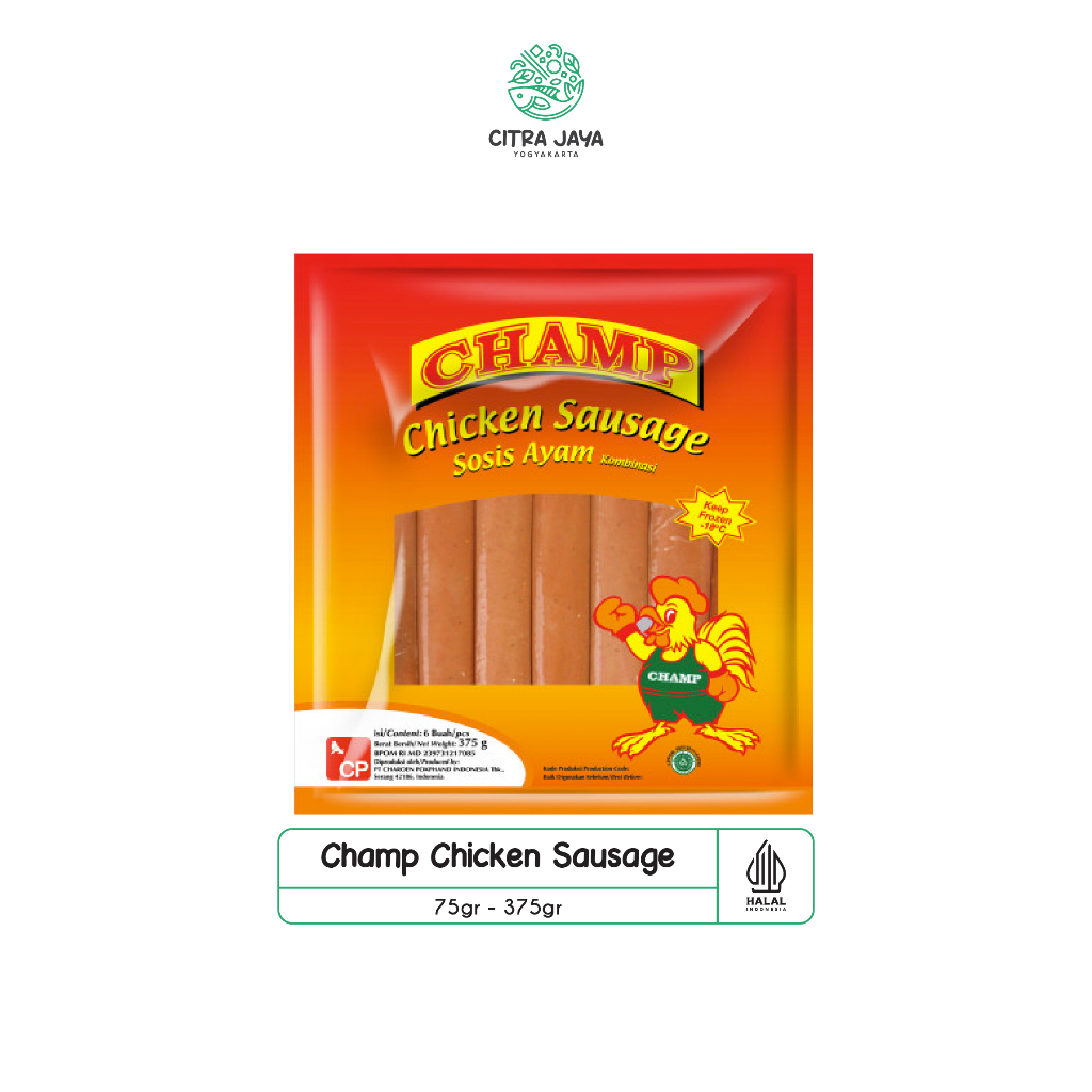 

Champ Chicken Sausage 75g 150g 375g Sosis Ayam - Citra Jaya Yogyakarta