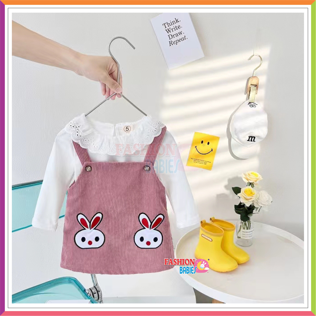 OVERAL DRESS IMPORT KOREA VELVET / ROK BAYI PEREMPUAN / BABY GIRL DRESS ❤ FashionBabies ❤