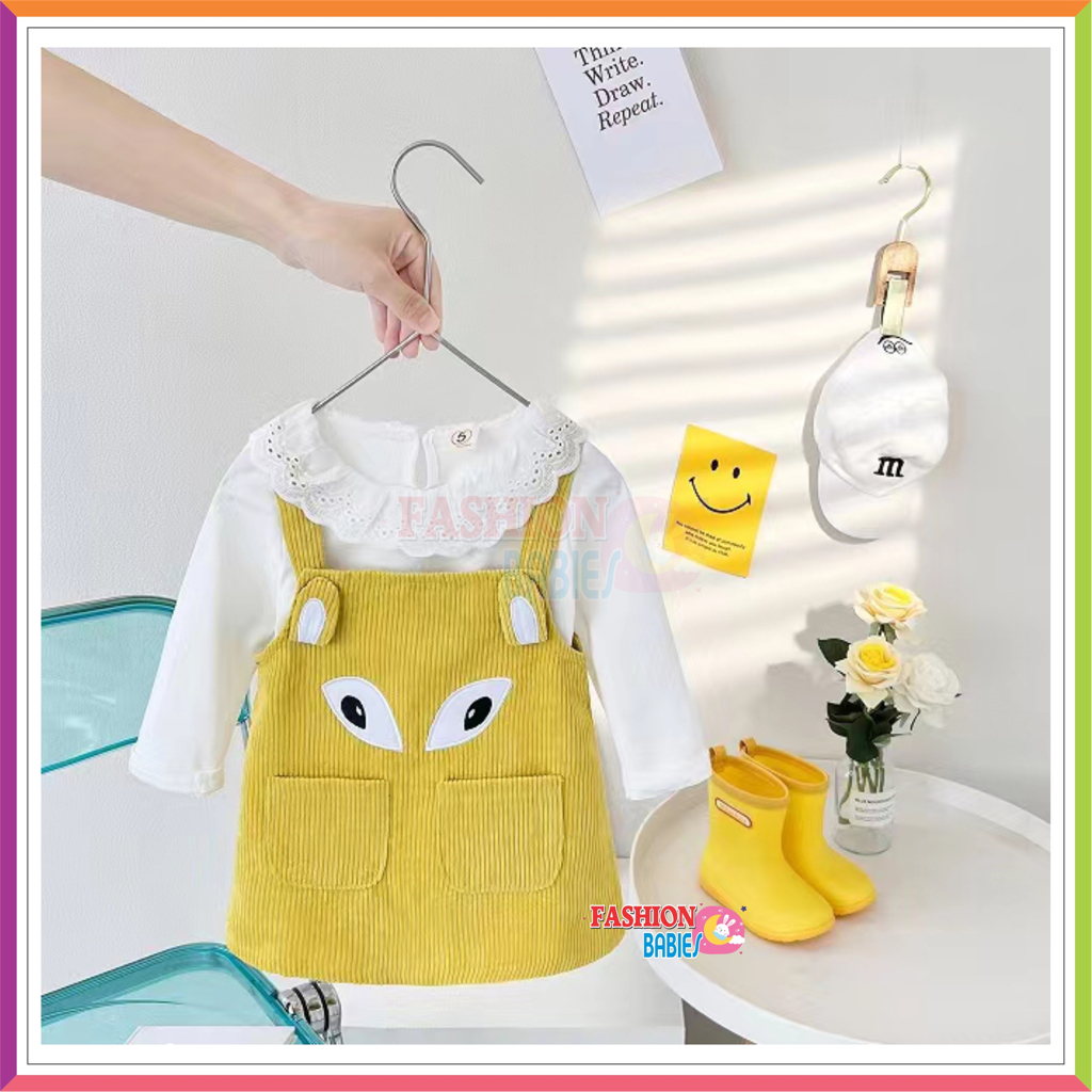OVERAL DRESS IMPORT KOREA VELVET / ROK BAYI PEREMPUAN / BABY GIRL DRESS ❤ FashionBabies ❤