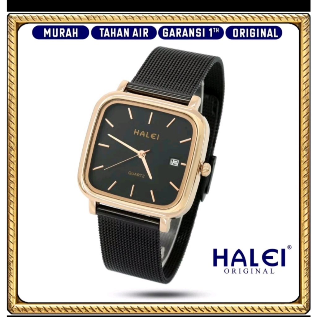 [BATAM] JAM TANGAN HALEI 6013 WANITA RANTAI STAINLESS STEEL GARANSI 1 TAHUN TAHAN AIR BISA BUAT BERE