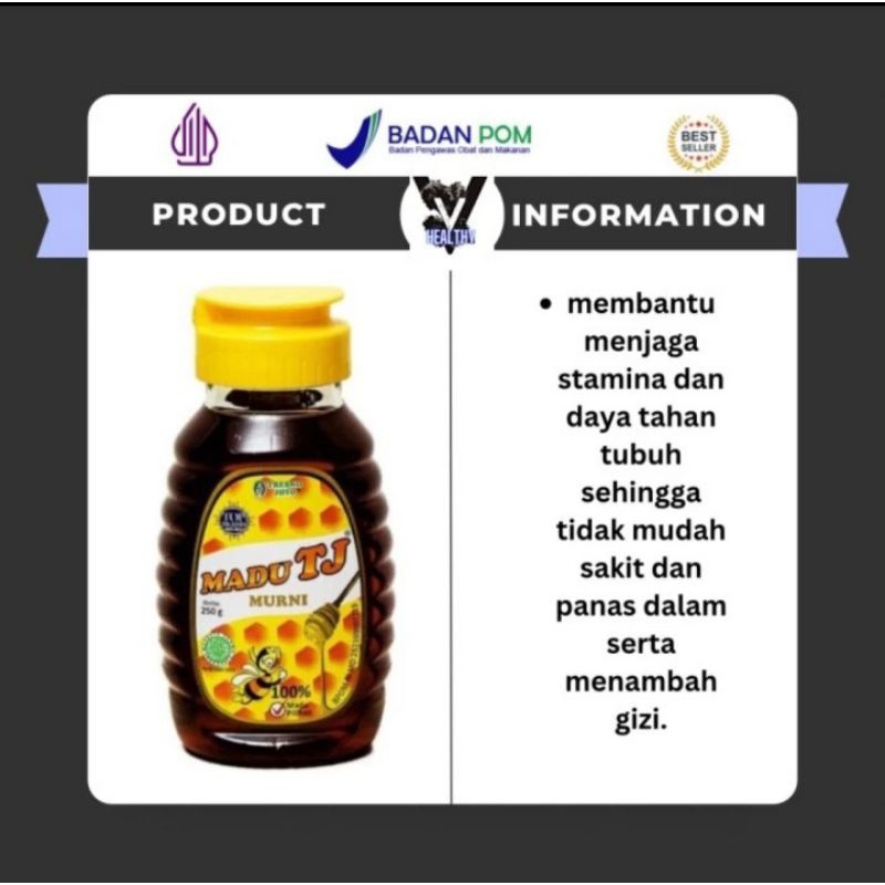 

Madu TJ murni 250 gram