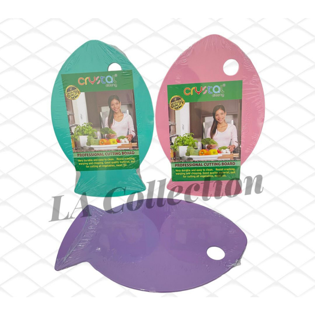 Talenan Plastik Tebal Crystal model Ikan / Talenan Anti Bakteri / Chopping Profesional Cutting Board