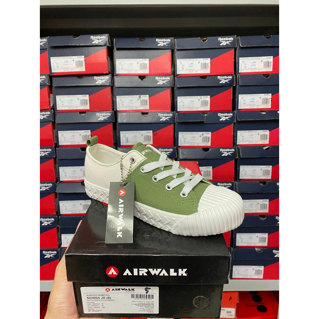 Sepatu anak Airwalk Sionna Jr White Green Kids Shoes Original