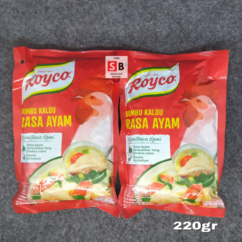 

ROYCO BUMBU PENYEDAP RASA AYAM/ ROYCO BUMBU KALDU AYAM/ KALDU AYAM BUBUK INSTAN UK. 220GR & 94GR