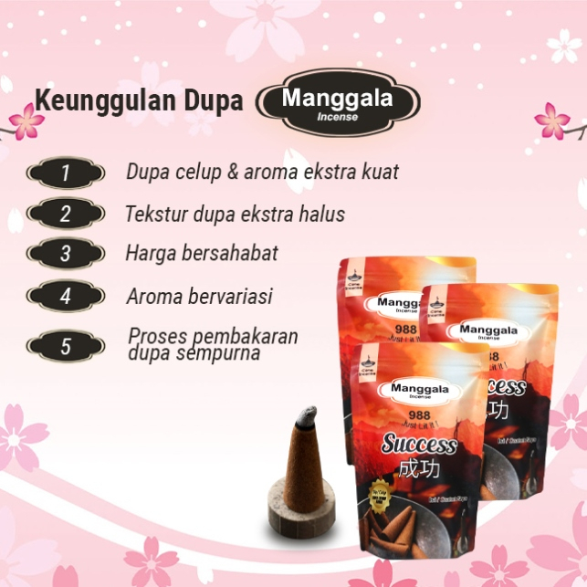 Dupa/ Hio Wangi Harum kerucut/ cone Manggala celup 50 pcs/pack Success 988