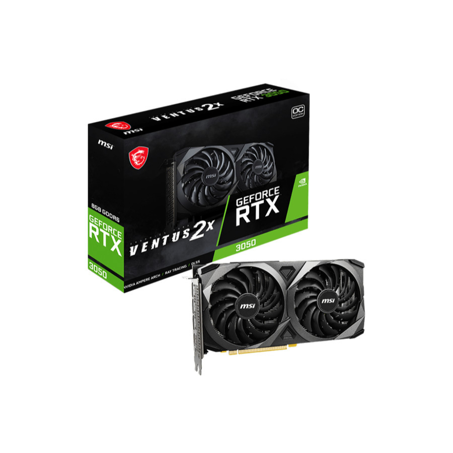 VGA MSI RTX 3050 VENTUS 2X 8G OC 8GB GDDR6 128bit RTX3050