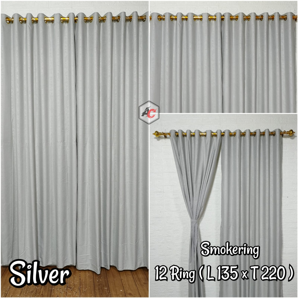 gorden smokering homemade murah motif embos silver new