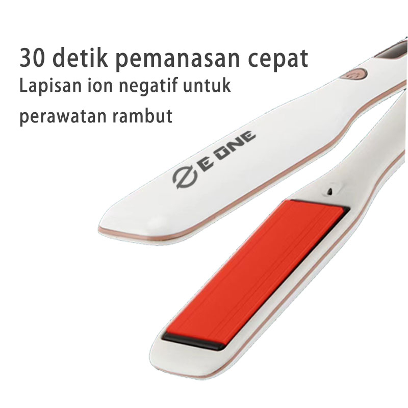 E ONE catokan rambut smoothing ion 2in1 curly dan lurus catok pelurus rambut salon - Garansi 1 tahun