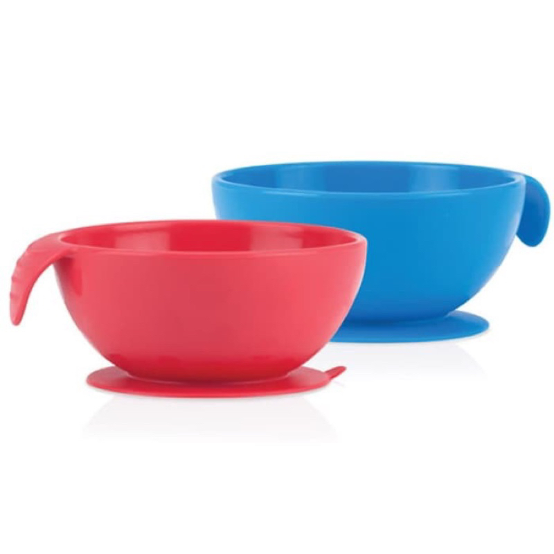 Nuby sure grip suction bowl - mangkok silicone 180ml