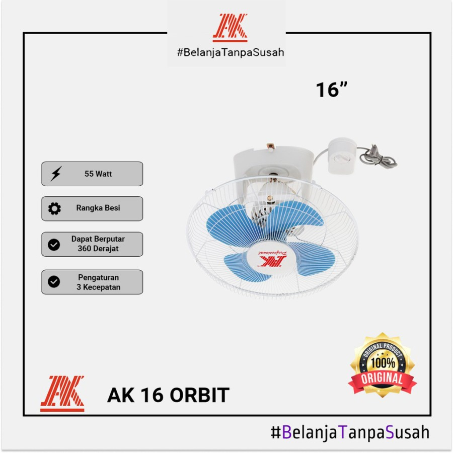 Orbit Fan AK-sogo16 INCH | AK-sogo ORBIT 16 | KIPAS ANGIN | BERGARANSI RESMI MANTAP