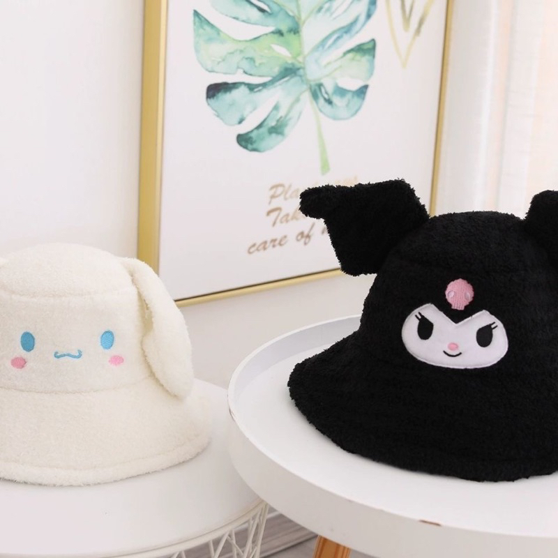 Topi Dewasa Anak tanggung sanrio bulu premium / Topi cinnamoroll kuromi Melody