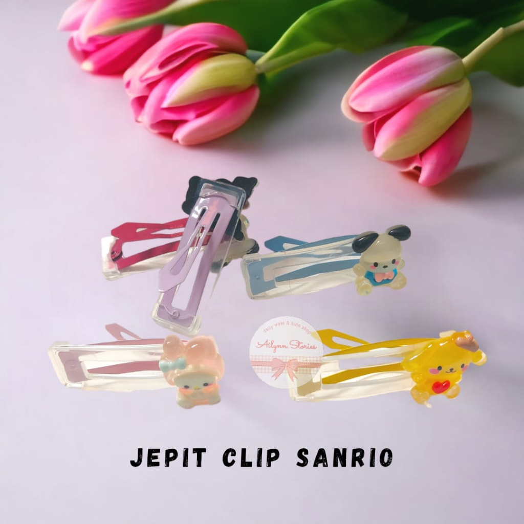 Jepit Rambut Poni Klip set / Jepit Rambut anak sanrio 5pc